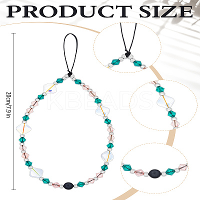 1Pc Acrylic Beaded Mobile Straps for Women AJEW-LP0006-98-1
