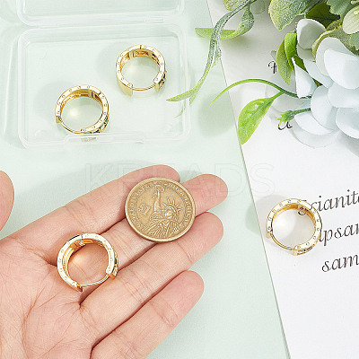 2 Pairs 2 Colors Rack Plating Brass Hoop Earrings EJEW-BBC0002-11-1