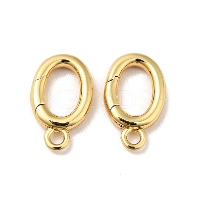 Brass Spring Gate Rings KK-J301-09G-1