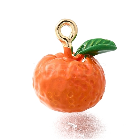 Zinc Alloy Enamel Charms FIND-U029-01G-12-1