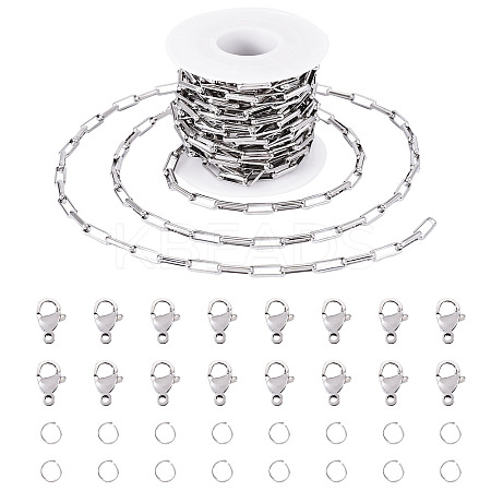 DIY 304 Stainless Steel Link Chains Bracelets/Necklaces Making Kits DIY-TA0012-41A-1