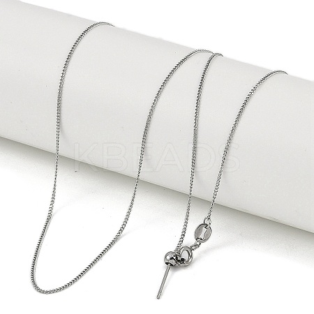 304 Stainless Steel Curb Chain Necklaces NJEW-H042-05P-1