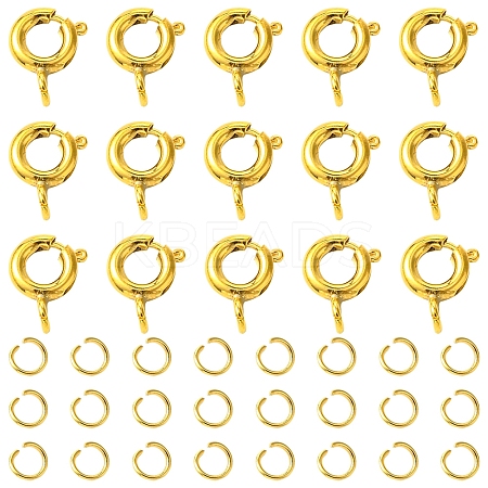 Brass Spring Ring Clasps KK-FS0001-50G-1