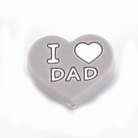 Mother's Day Father's Day Food Grade Eco-Friendly Silicone Focal Beads SIL-N002-10I-1