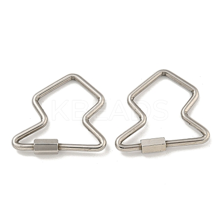 Non-Tarnish 304 Stainless Steel Screw Carabiner Lock Charms STAS-C092-05F-P-1