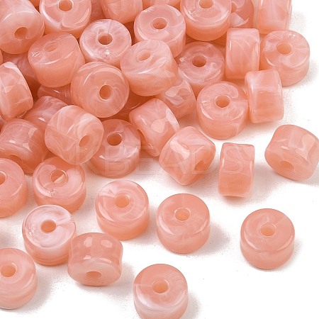 Two-Color Opaque Acrylic Imitation Gemstone Beads AC-CBA3EFE-02E-1