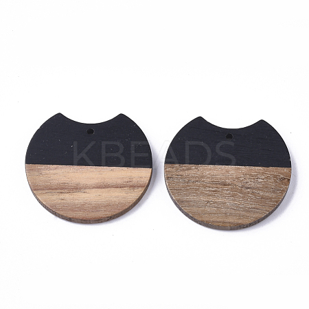 Resin & Walnut Wood Pendants RESI-T023-11C-1