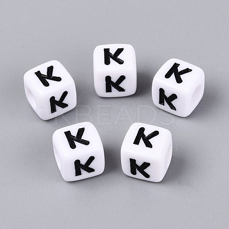Opaque Acrylic Beads SACR-N020-04A-K-1
