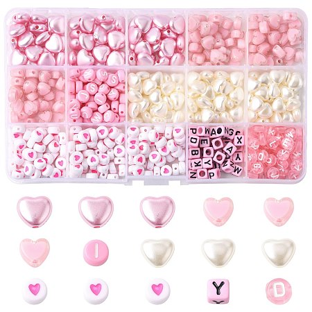 DIY Heart Letter Beads Findings Kit DIY-FS0009-98-1