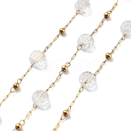 Ion Plating(IP) 304 Stainless Steel Handmade Beaded Chain CHS-K019-03G-02-1