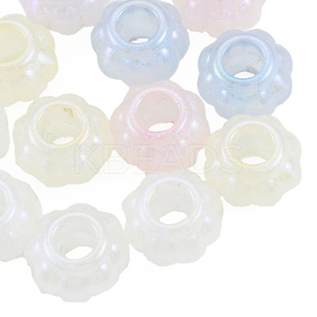 Electroplate Acrylic European Large Hole Beads OACR-N010-059-1