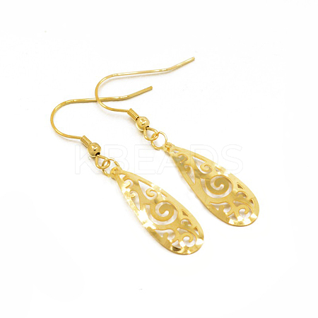 304 Stainless Steel Dangle Earrings X-EJEW-O024-15G-1