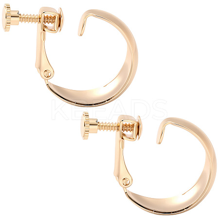 12Pcs Brass Clip-on Earring Findings KK-BBC0019-57-1