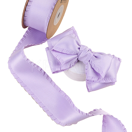 10 Yards Polyester Ruffled Ribbons PW-WG29113-14-1