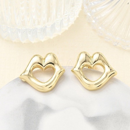Brass Stud Earrings for Women KK-CBAD851-09G-1