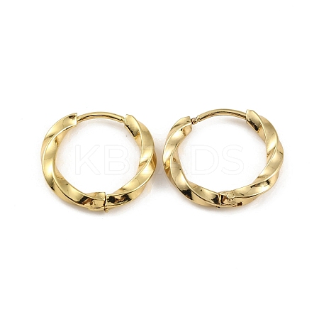 Ion Plating(IP) 304 Stainless Steel Hoop Earrings EJEW-M218-05G-1