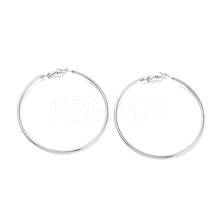 Non-Tarnish Ring 304 Stainless Steel Hoop Earrings for Women Men EJEW-B049-02G-P-1