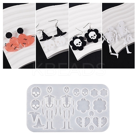 Halloween Theme Silicone Pendant Molds LS-DIY-Q030-05B-1
