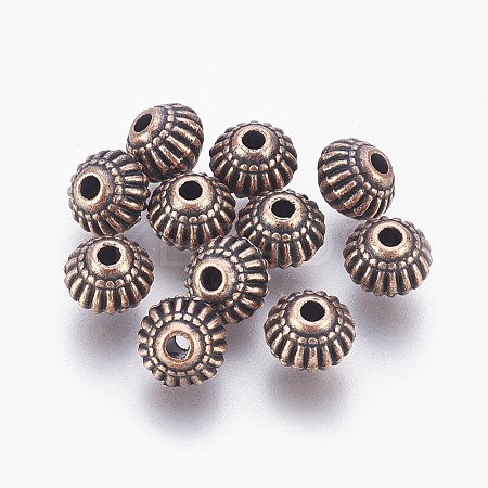 Tibetan Style Alloy Bicone Beads LS-X-TIBEB-7692-R-NR-1