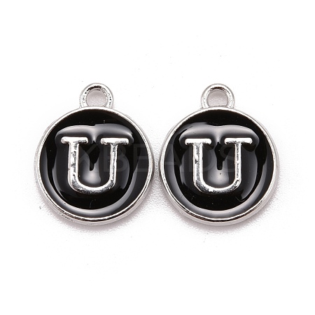 Platinum Plated Alloy Charms X-ENAM-S118-02U-P-1
