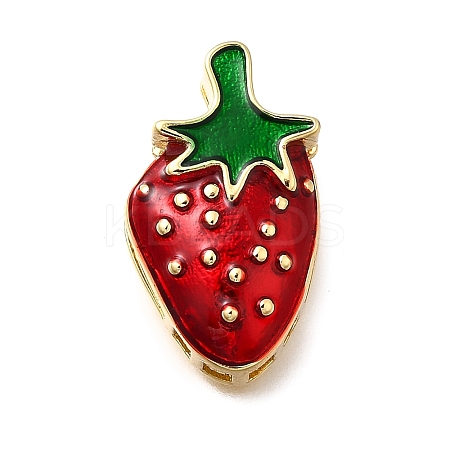 Brass Enamel Slide Charms KK-Z125-15A-G-1