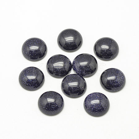 Synthetic Blue Goldstone Cabochons LS-X-G-R416-8mm-34-1