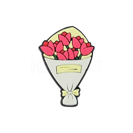 Valentine's Day Theme Silicone Focal Beads SIL-WH0020-09D-1