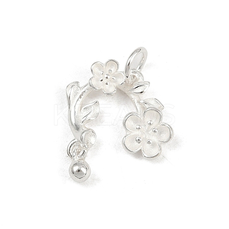 925 Sterling Silver Flower Pendants LS-STER-K183-10S-1