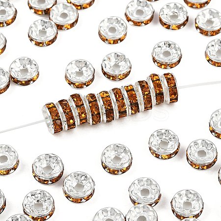 Brass Rhinestone Spacer Beads LS-X-RB-A014-Z8mm-17S-1