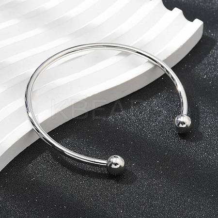 Brass Open Cuff Bangles BJEW-G736-07P-1
