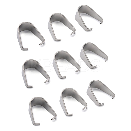 Non-Tarnish 304 Stainless Steel Snap on Bails X-STAS-R048-13x9mm-1