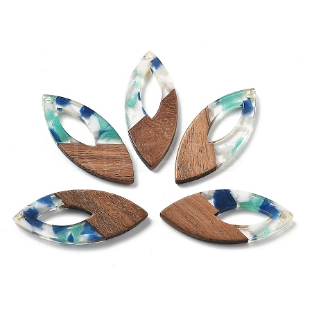 Resin and Walnut Pendants FIND-R051-12G-1