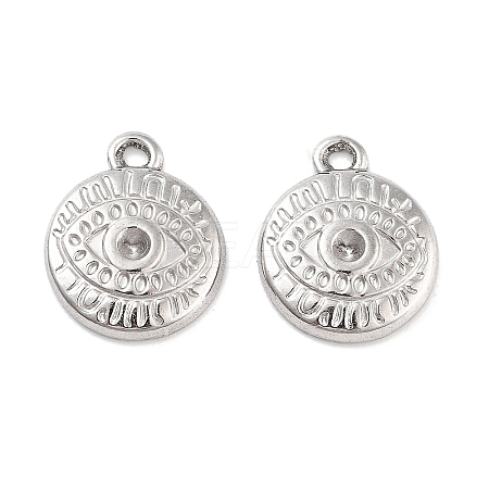 Non-Tarnish 304 Stainless Steel Pendant Rhinestone Settings STAS-P364-03P-1