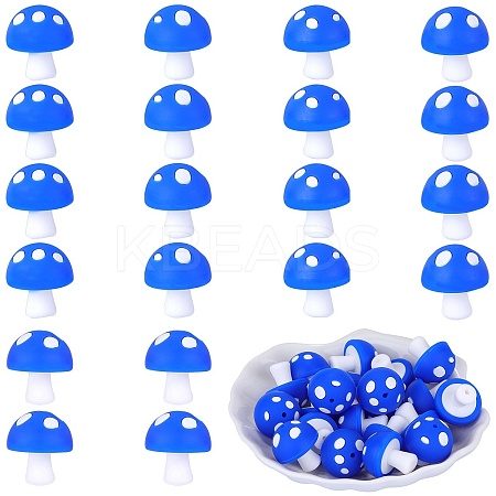 20Pcs Mushroom Silicone Focal Beads JX901A-1