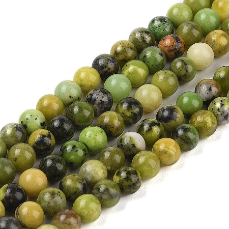 Natural Serpentine Beads Strands G-G829-06-6mm-1