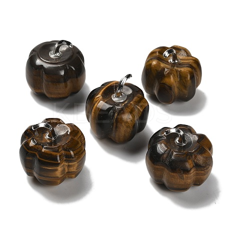 Natural Tiger Eye Bell Pepper Figurines G-Q190-02P-05-1