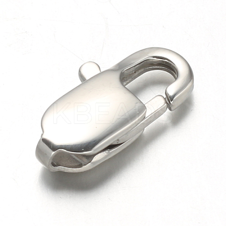 Non-Tarnish 304 Stainless Steel Lobster Claw Clasps X-STAS-F094-05E-P-1