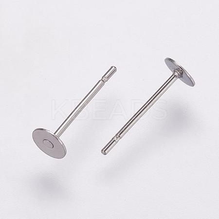 304 Stainless Steel Stud Earring Settings STAS-K146-009-4mm-1