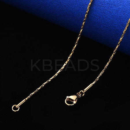 PVD Vacuum Plating 304 Stainless Steel Coreana Chain Necklace NJEW-S420-006B-G-1