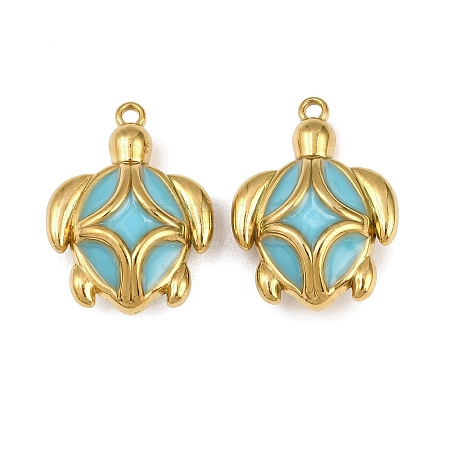 304 Stainless Steel Enamel Pendants STAS-Z187-01G-1