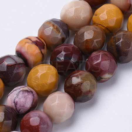 Natural Mookaite Beads Strands G-S281-02-6mm-1