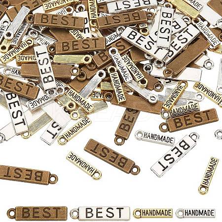 160Pcs 4 Styles Tibetan Style Alloy Pendants TIBEP-AR0001-15-1