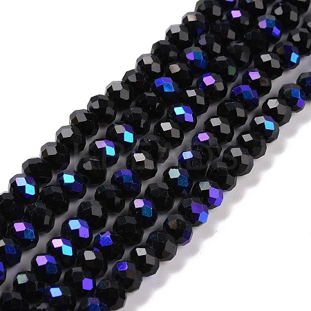 Electroplate Opaque Solid Color Glass Beads Strands LS-EGLA-A044-P2mm-L18-1
