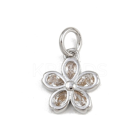 Brass Micro Pave Cubic Zirconia Pendants KK-A269-03A-P01-1