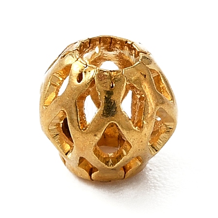 Brass Hollow Beads LS-KK-WH0050-16A-G-1