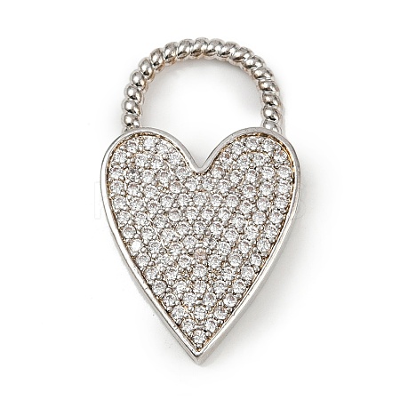 Brass Micro Pave Cubic Zirconia Pendants KK-M322-40P-1