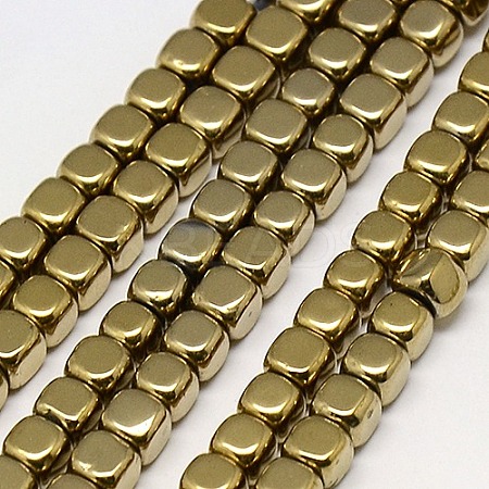 Electroplate Non-magnetic Synthetic Hematite Beads Strands G-J172-2x2mm-08-1