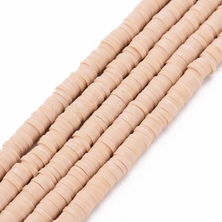 Handmade Polymer Clay Bead Strands X-CLAY-T002-4mm-66-1