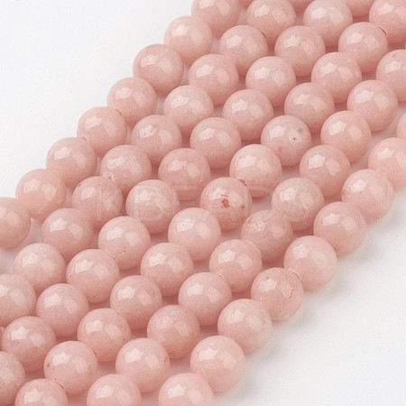 Natural Mashan Jade Round Beads Strands X-G-D263-6mm-XS22-1