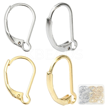 60Pcs 2 Colors 304 Stainless Steel Leverback Earring Findings STAS-YW0002-69-1